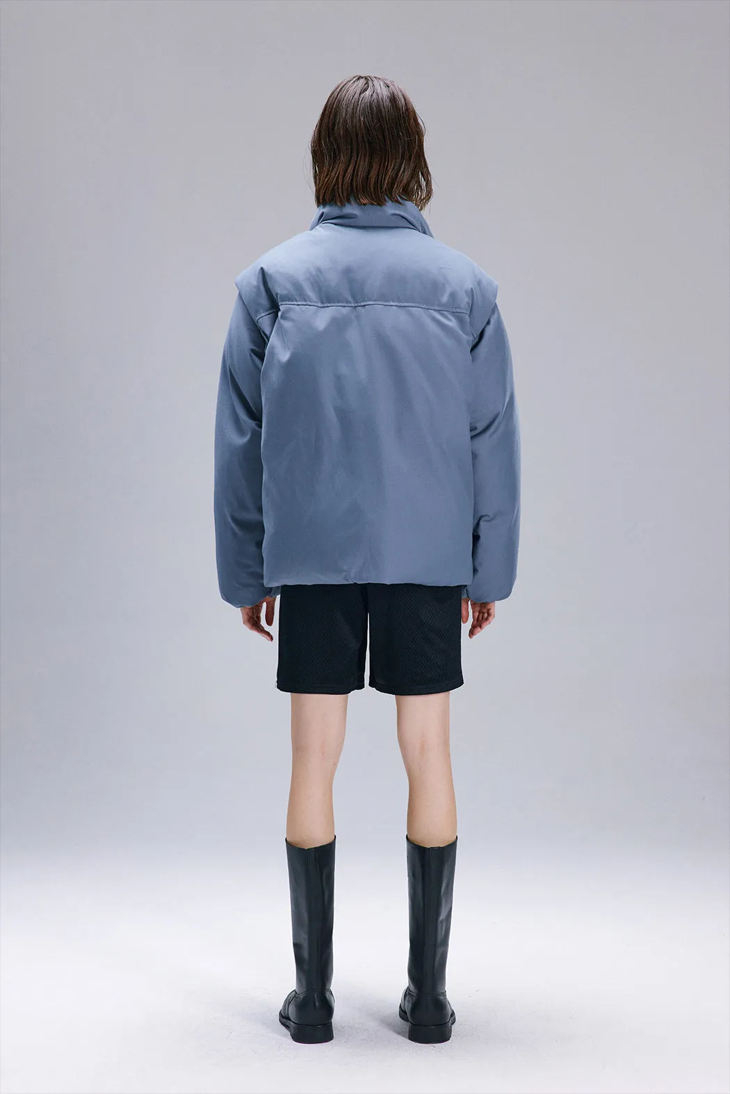 warm thickened white duck down jacket