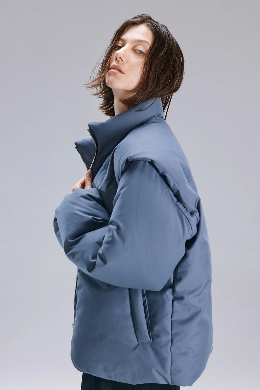 warm thickened white duck down jacket
