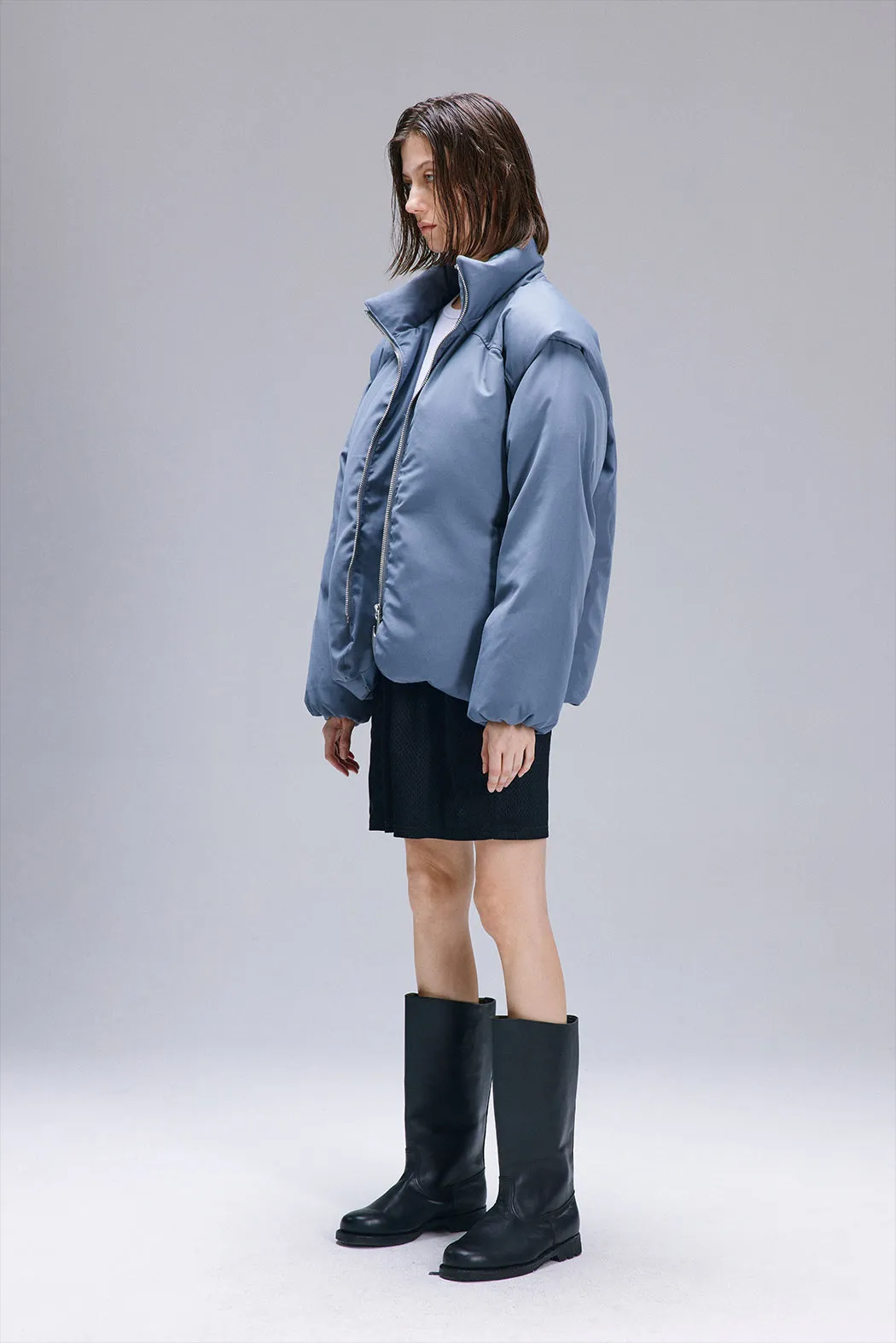 warm thickened white duck down jacket