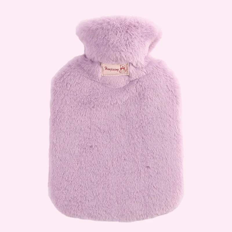 Winter Warm Hot Water Bag with Removable Thickened Plush Cloth Cover