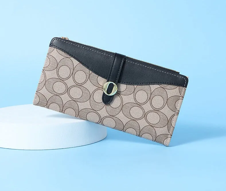 Women's Wallet Long Autumn and Winter Coin Purse Women's High-end Pattern Zipper Clutch