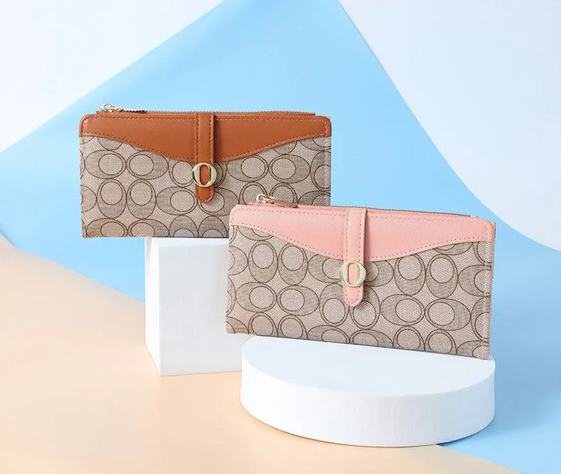 Women's Wallet Long Autumn and Winter Coin Purse Women's High-end Pattern Zipper Clutch