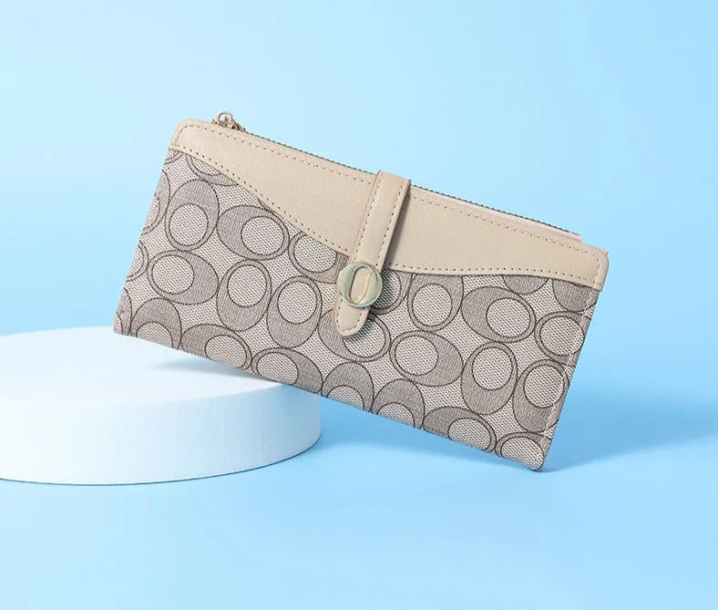 Women's Wallet Long Autumn and Winter Coin Purse Women's High-end Pattern Zipper Clutch