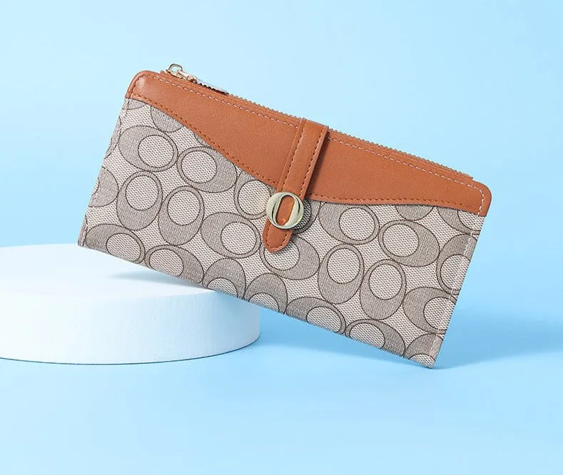 Women's Wallet Long Autumn and Winter Coin Purse Women's High-end Pattern Zipper Clutch